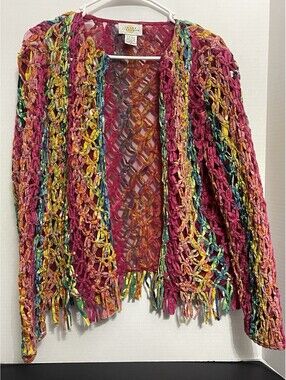 Sandy Starkman Jacket S Woven Ribbon Textile